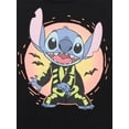 thumbnail image 2 of Stitch Skeleton Girls Halloween Short Sleeve Graphic T-Shirt, Sizes 4-16, 2 of 3