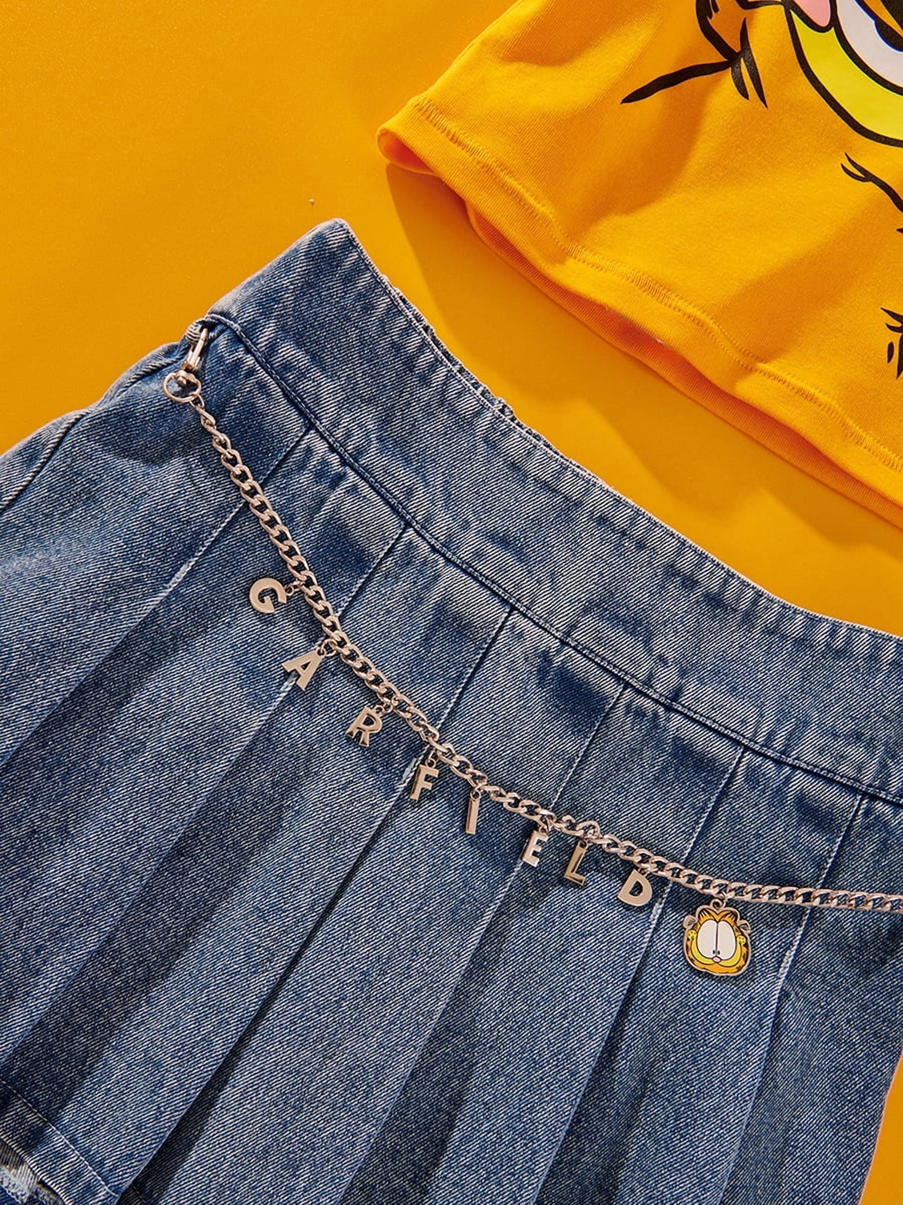 Justice x Garfield Girls Skirt with Chain, Sizes XS - XLP