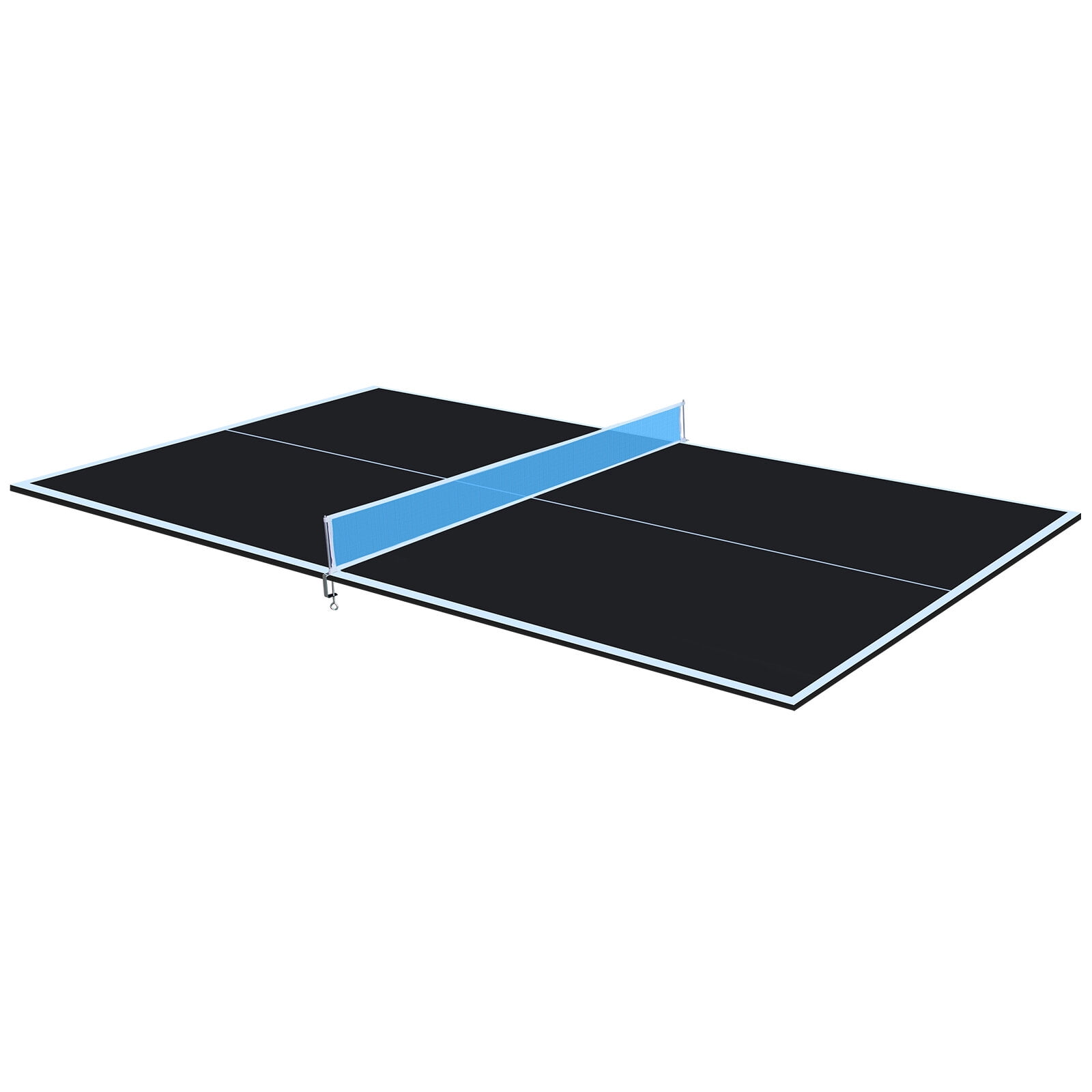 Ping Pong Table, 8.5ft Black Mid-Size Ping Pong Conversion Top Foldable & Portable Table Tennis Table Top for Indoor Games, Black Table Tennis Table,Mdf Outdoor Ping Pong Table