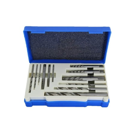 TEMO 12 pc SCREW EXTRACTOR Damaged Broken Bolt Removal SET Kit DRILL EASY (Best Broken Bolt Extractor)