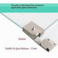 thumbnail image 3 of Silver 1 pair frameless glass door hinges, side-mounted glass display cabinets, shower door hinges, 3 of 5