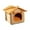 Brown-S, variant on Hvmvliv Cat House Large Cat Beds for Indoor Cats Removable Washable Thicken Plush Winter Warm Soft Comfy Pet Bed for Small and Medium Size Pets Brown, 14.5x14.5 in