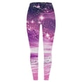 thumbnail image 5 of Womens Leggings Fashion Graphic Printed Stretchy High Waisted Tights Runing Workout Athletic Yoga Pants (3XL, Pink A), 5 of 5