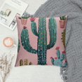 thumbnail image 2 of Shiartex Cacti Flower Pattern Throw Pillow Case Watercolor Cactus and Succulents Printed Pillow Cushion Cover Home Sofa Decorative 18x18in, 2 of 5