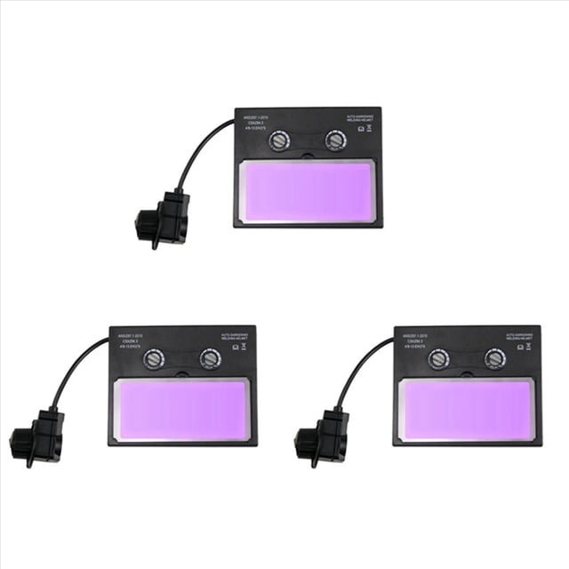 3X Panel de Lentes de Soldadura de Oscurecimiento Automático Solar Máscara de Casco de Soldadura Pantalla de Filtro Automática Gafas para Ojos