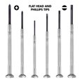 thumbnail image 2 of 6pcs Mini Screwdriver Set with Case Precision Screwdriver Kit Flathead Phillips Screwdrivers Bits Xingzhi, 2 of 9
