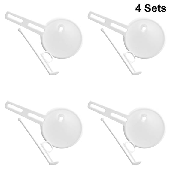 EXHUMKY 4-Pack White Plastic Baking Funnels Handheld Dispenser for Cake Decorating, Cream Filling and Pastry Use