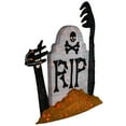 thumbnail image 6 of Lighted Tombstone Halloween Decoration - 36" - Black and Gray - Orange LED Lights, 6 of 7