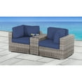 thumbnail image 5 of Living Source International 79'' Wide Outdoor Wicker Loveseat with Cushions, 5 of 5