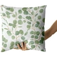 thumbnail image 2 of Spring Sage Green Leaf Pillow Covers 16x16 Set of 2, Eucalyptus Floral Watercolor Pillow Cushion Cases, Grey Seafoam Leaves Modern Throw Pillows Cover Decor Gifts for Bed Couch Sofa Living Room, 2 of 6