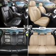 thumbnail image 6 of Car Seat Covers Full Set Fit for Hyundai IONIQ 2017-2022, Premium Faux Leather Waterproof Breathable Anti‑Slip Seat Protectors, Beige, 6 of 7