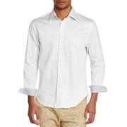 Tallia Sport Mens Printed Point Collar Button-Down Shirt