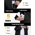 thumbnail image 6 of Men’s Softshell Jacket with Removable Hood, Fleece Lined and Water Repellent Black S, 6 of 7