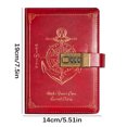 thumbnail image 3 of Password Lock Notebook Under $5! Kadlawus Lockable Password Journal Notebook, B6 Size Leather Cover Diary with Lock, Personal Secret Notebook for Writing, Secure Notebook forstudents, 3 of 3