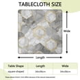 thumbnail image 2 of Gray Marble Gold Hexagon Pattern Square Fitted Tablecloth with Elastic Edge,Square Table Cover,Washable Elastic Table Cover for Home Kitchen Party Decor 34"x34", 2 of 6