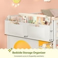thumbnail image 4 of Low Loft Bed Twin Size with 8 Storage Drawers, Twin Loft Bed with LED Lights and Play Zone, Metal Loft Bed with Under-bed Play Space, No Box Spring Needed, White, 4 of 9