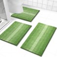 thumbnail image 3 of Findosom Bathroom Rugs Set of 3,Non Slip Thick Absorbent Chenille Bath Rugs with U Shape Contour,Machine Washable Quick Dry Soft Bath Mat for Tub Shower Bathroom Decor,20"x32"+20"x26"+U 20"x24" Green, 3 of 8
