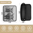 thumbnail image 4 of Hair Tool Organizer Bag with Heat Resistant Mat Removable Travel Storage Case for Hot Air Brushes Curling Irons Grey Highland Cattle, 4 of 8