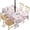 White-98, variant on Outdoor Waterproof Tablecloth with Umbrella Hole and Zipper,Pioneer Purple Floral Wildflower Farmhouse Rectangle Reusable Durable Decor Table Cover for Party Picnic Patio 60×84 Inch