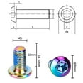 thumbnail image 4 of Colorful Pro Oil Slick Stainless Disc Brake Rotor Bolts (12 Pack) M5 X 10Mm T25, 4 of 7
