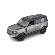 2022 Land Rover Defender 110, Silver SUV - Bburago 21101SV - 1/24 Scale Diecast Model Car