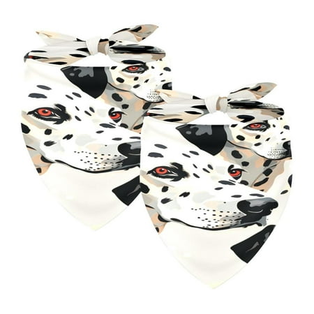 2 Pack Dog Bandana Girl Boy Pet Bibs Dog Scarf Kerchief Washable Bandanas Accessories for Small Medium Large Dogs Puppy Cat Dalmatian Dogs