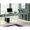 Gray+White, variant on Space Desk In White With L-shape And Metal Foundation For Home Computer Functional Tabletop Base