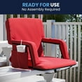 thumbnail image 3 of Flash Furniture Malta Collection Fabric Stadium Chair, Red, 3 of 18