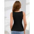 thumbnail image 2 of Unique Bargains Women's Tank Tops with Built in Bra Lingerie Camisoles Vest L Black, 2 of 6