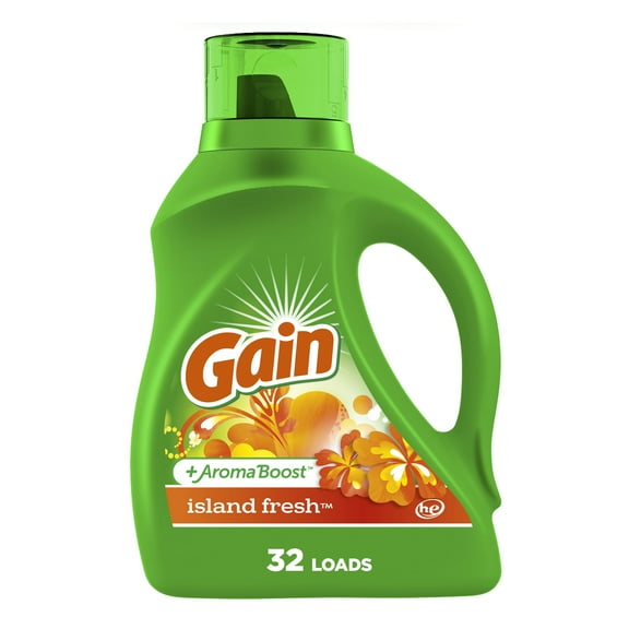 Gain Liquid Laundry Detergent, Island Fresh, 32 Loads, 46 fl oz