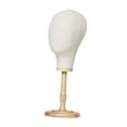 thumbnail image 3 of Ruiboury Mannequin Manikin Head Hat Racks Stand Stylish Presentation Of Hats In Salon Or Home Hat Display Stand In Good Shape Beige 56.5cm Wood Base, 3 of 6
