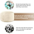 thumbnail image 4 of 3 Feet Bean Bag Chair - BeanBag Chairs for Adults,Round Fluffy Couch for Bedroom College Dorm - Grey, 4 of 7