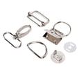 thumbnail image 4 of Metal D Rings, Anti Rust Strong Durable Exquisite Workmanship Purse Hardware Sufficient Quantity Easily Replace  for DIY Production for Bags for Clothing, 4 of 8