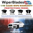 thumbnail image 2 of 2020 Jaguar XF Beam Wiper Blades Wipers w/1yr Warranty (Set of 3) w/Rear Wiper (WiperBladesUSA), 2 of 5