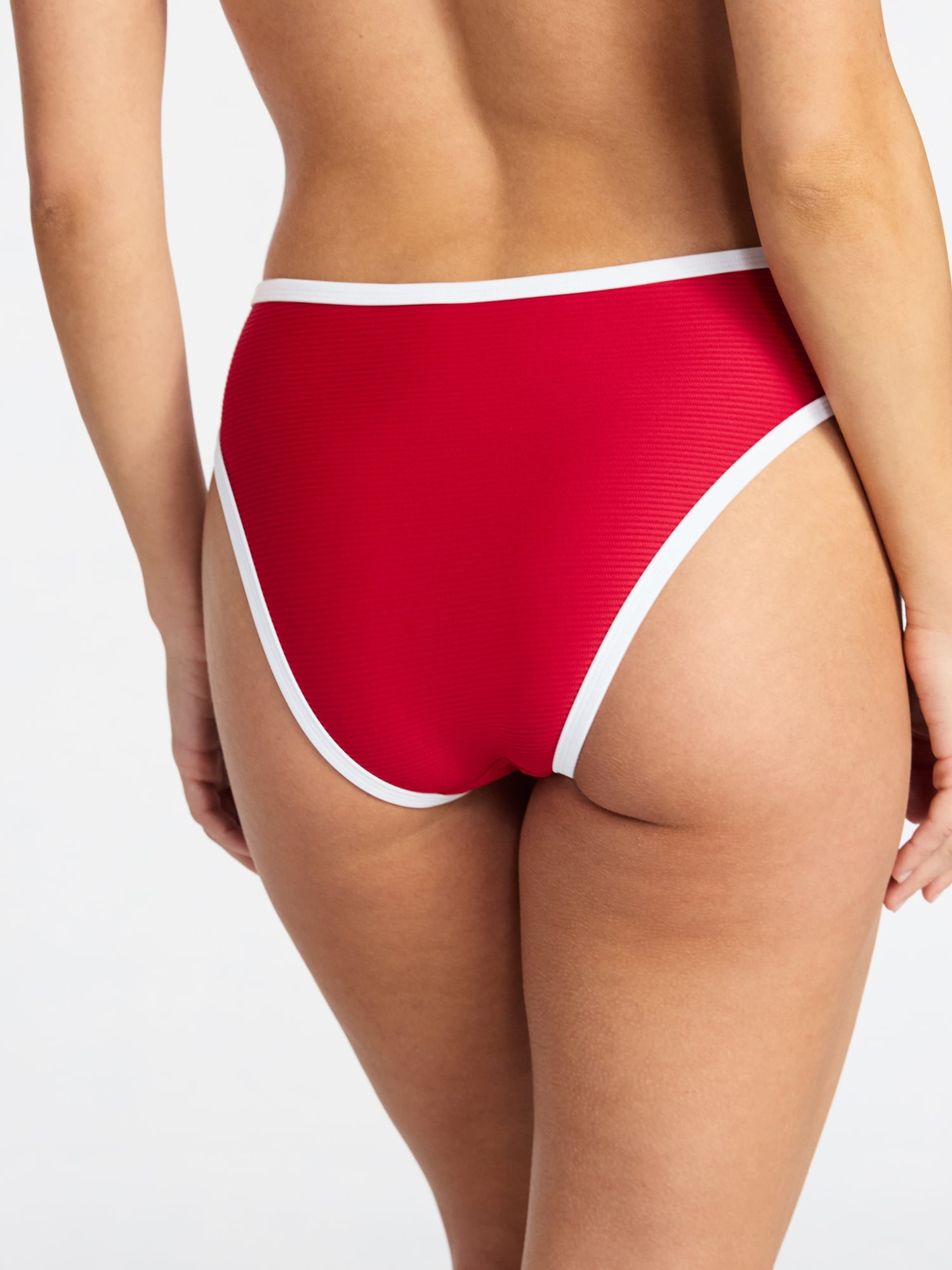 Time and Tru Women's and Women's Plus Size Go Time Mid Rise Bikini Bottoms, Sizes XS-3X