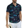 thumbnail image 4 of Iceglad Men's Hawaiian Shirt Short Sleeve Casual Button Down Shirt for Men Printed Summer Beach Shirt, 4 of 5