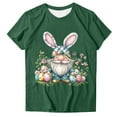 thumbnail image 2 of QUNYINEY Pullover Womens Shirts Casual Easter Short Sleeve Crew Neck Tops Loose Womens Tops, 2 of 4