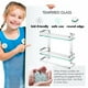thumbnail image 5 of Estante de vidrio templado para baño KES de 2 niveles montado en la pared, 5 of 9