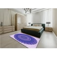 thumbnail image 5 of Ahgly Company Machine Washable Indoor Round Transitional Purple Amethyst Purple Area Rugs, 7' Round, 5 of 7
