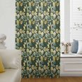 thumbnail image 5 of Vintage Flower Sheer Curtains 45" Long, Green Spring Floral Leaves Pastoral Birds Plants Light Filering Curtains, Breathable Simi Curtain Privacy Drapes for Kitchen Bathroom Small Window Treatment, 5 of 9