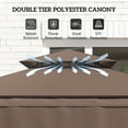 thumbnail image 4 of Outsunny 8' x 7.6' Grill Gazebo, Double Tiered Outdoor BBQ Gazebo with Side Awning, 2 Side Shelves and 6 Hooks for Patio, Deck, Yard, Brown, 4 of 9