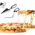 thumbnail image 5 of 2 piezas, cortador de espátula para pizza, cortador de tijeras para pizza, operación con una sola mano, acero inoxidable ShuxiuWang 1327537084419, 5 of 5