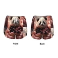 thumbnail image 5 of Lsque Cute Cloud Panda Printed Women's Running Shorts with Liner Pockets,Elastic Quick Dry Workout Athletic Gym Yoga Shorts,Womens High Waist Shorts-Medium, 5 of 9