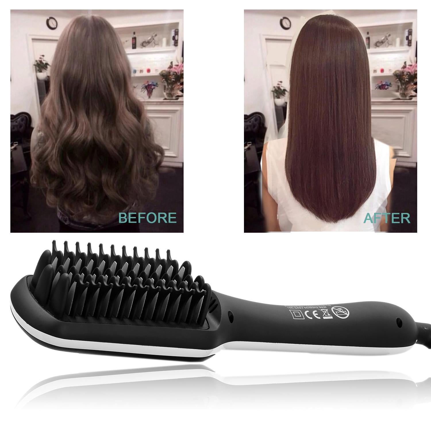 digital hair straightener brush