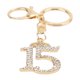 thumbnail image 1 of Bling Rhinestone Número 15 Castador De Llaves Colgantes Sparking Keyring Para Bolsos, 1 of 7