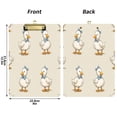 thumbnail image 2 of Acrylic Writing Board Gold 12.5*9 Inch Clipboards Transparent Acrylic Material Suitable For Office Classroom Teachers Fashion Bloggers Stationery Enthusiasts Cute Duck Seamless, 2 of 9