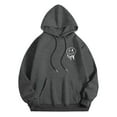 thumbnail image 1 of WILLBEST Sudaderas para Hombre, Sudadera con Capucha y Hombros Descubiertos con Estampado De Cara para Hombre, Sudadera Informal Holgada, Cómoda y A La Moda XGrande, 1 of 3