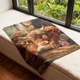 thumbnail image 4 of Honmine Small Size Blanket Print, Soft Warm Nap Blanket, Suitable for Sofa Bed Camping Festival 39x27.6 Inch Flannel, 4 of 6