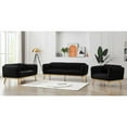 thumbnail image 2 of Meridian Furniture Nolita Black Boucle Fabric Loveseat, 2 of 15