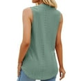 thumbnail image 4 of Boho Tank Tops for Women Hollow out V Neck Sleeve Blouse Shirt Tunic Tops to Wear with Leggings Summer Casual Tanks, 4 of 5